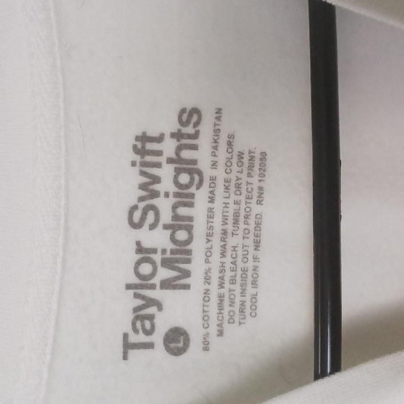 TAYLOR SWIFT "MIDNIGHTS" TOUR SWEATSHIRT SIZE LARGE WHITE - Picture 3 of 4